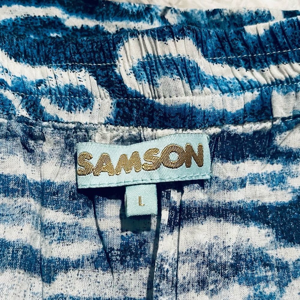 Samson Blue Patterned lightweight pull on shorts Large - Picture 11 of 16